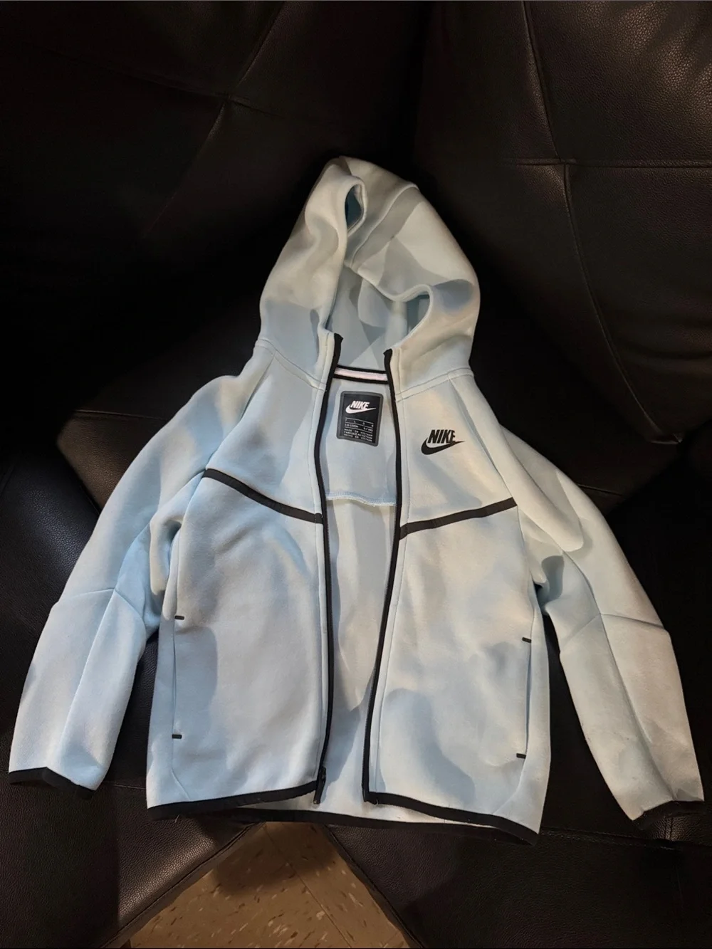Nike Kids' Light Blue Hooded Jacket